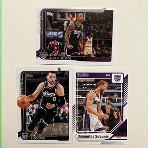 Topps Sacramento Kings Basketball Card Lot of 3